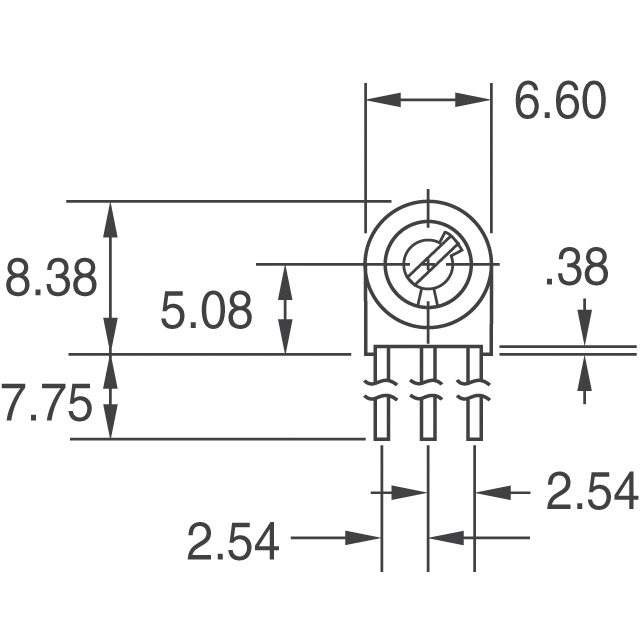 3329X-1-202LF Bourns Inc.  Potenciómetros de ajuste